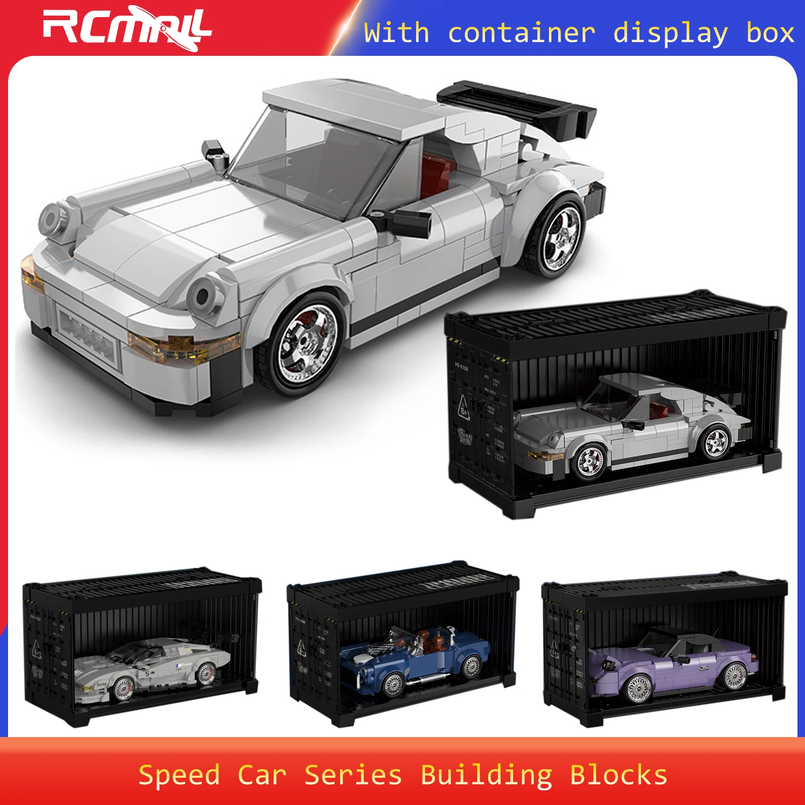 Speed Car Series Building-Blocks Sports Racing Car Model Bricks Adult Desktop Display DIY Educational Kit for Kids Gift