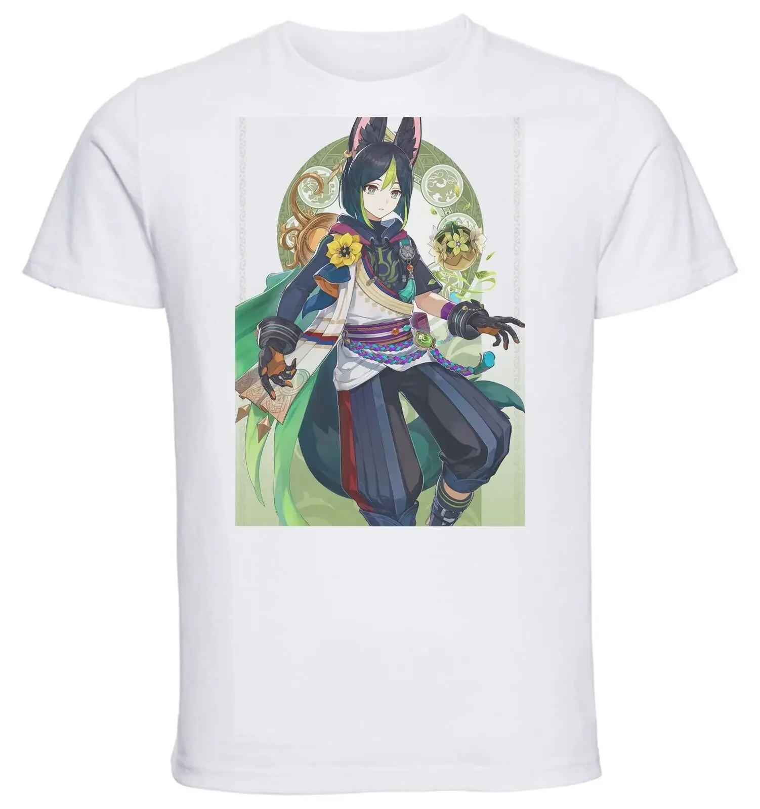 Unisex White Video Game TShirt  Genshin Impact  Tighnari