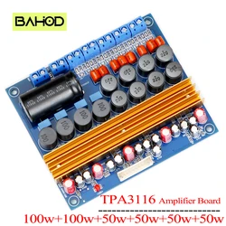 BAHOD TPA3116 Audio Amplifier Board 100W+100W+4*50W 5.1 Channel Class D Digital Amplifier Board