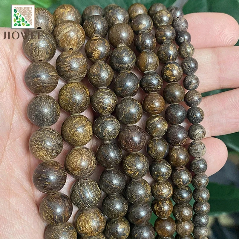 Natural Smooth Bronzite Round Loose Spacer Beads For Jewelry Findings DIY Bracelets Necklace Accessories 15'' 4/6/8/10/12mm