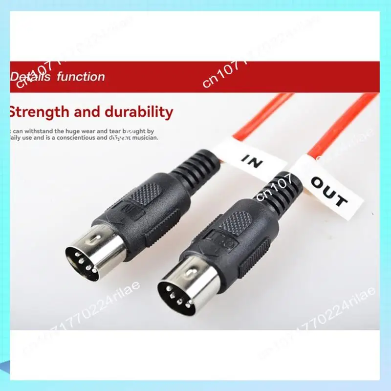 A17Z MIDI Extension Cable 5Pin Male To Male MIDI Cable For Electric Piano Guitar Instrument PC Cable 5M