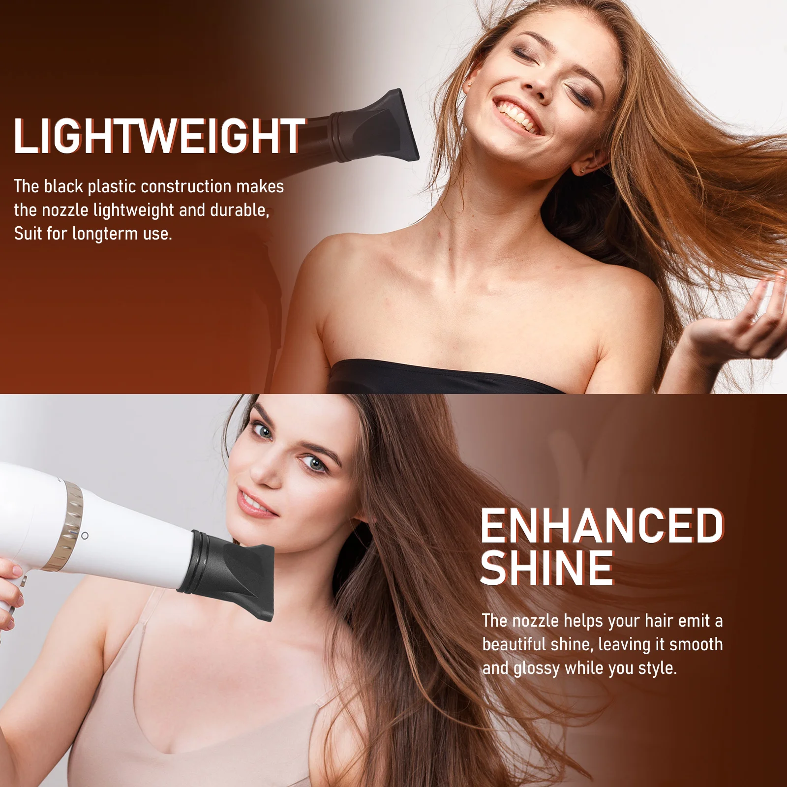 2 قطعة مجفف الشعر الأسود المكثف فوهة مرفق صالون تصفيف مجفف للنفخ نصائح مجعد تصفيف الشعر اكسسوارات يناسب القطر