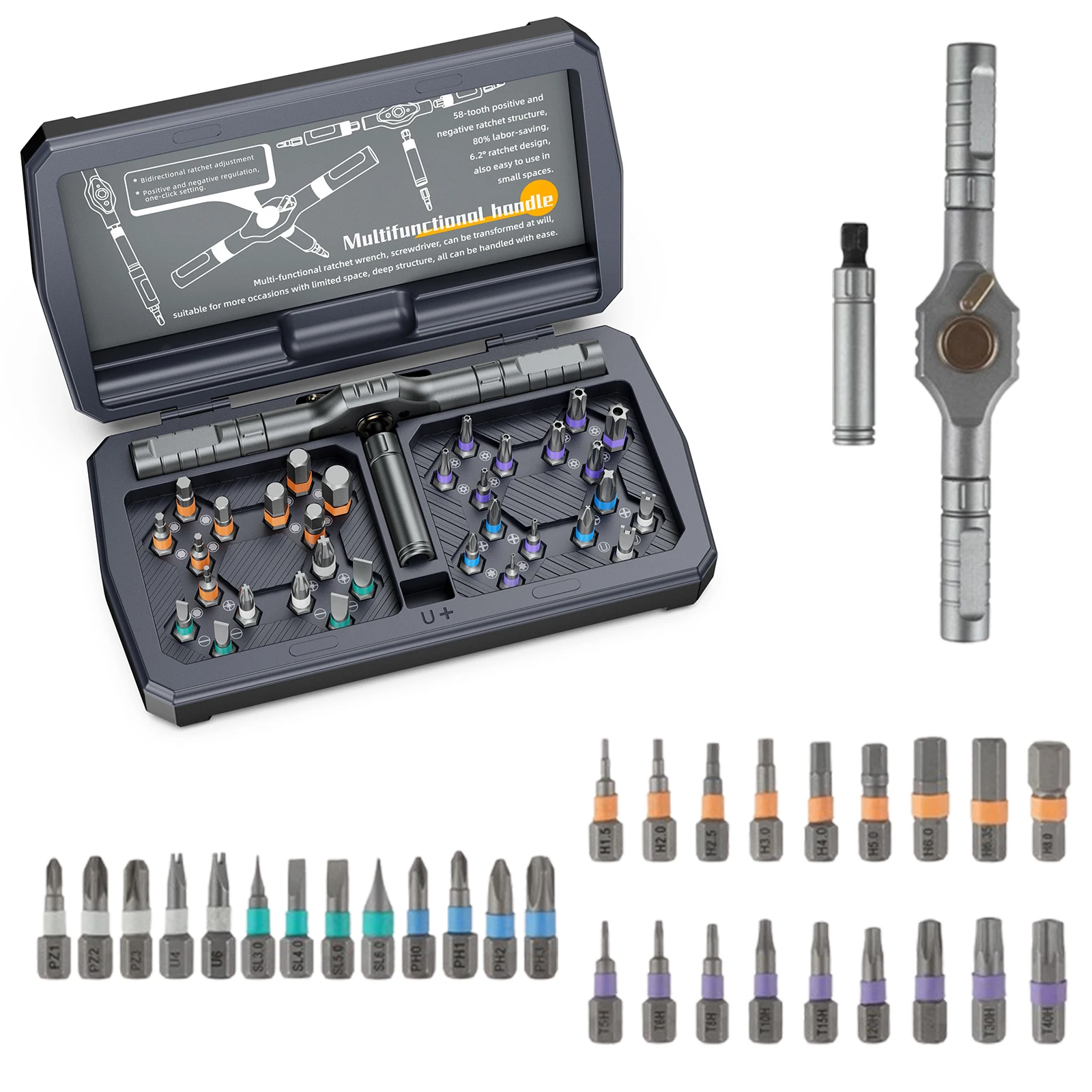 

Набор отверток с трещоткой 34 в 1, магнитная отвертка, инструмент для ремонта «сделай сам», со съемной трещоткой для мебели, компьютера