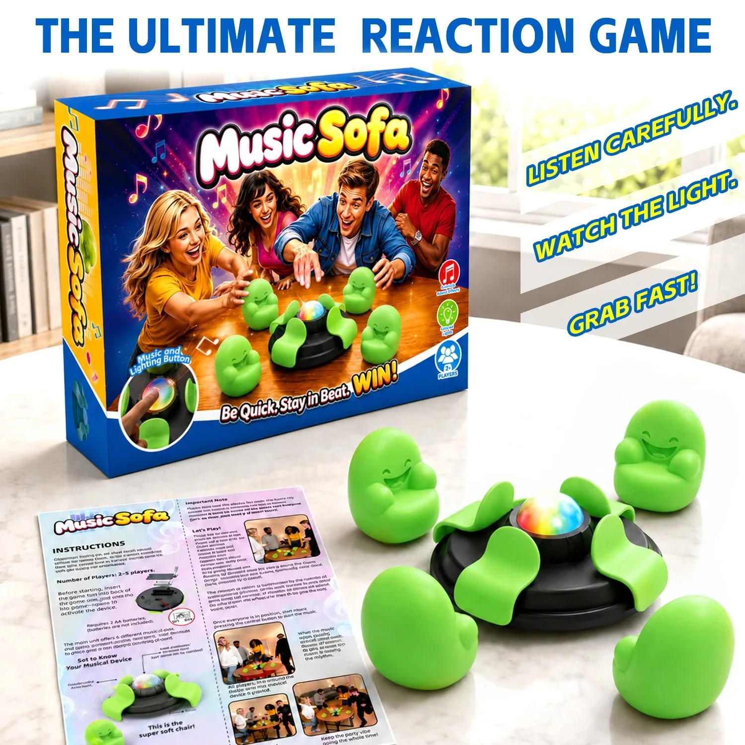 jogo-de-tabuleiro-rhythm-music-sofa-defense-competicao-multijogador-interacao-pais-filhos-brinquedo-divertido-para-criancas