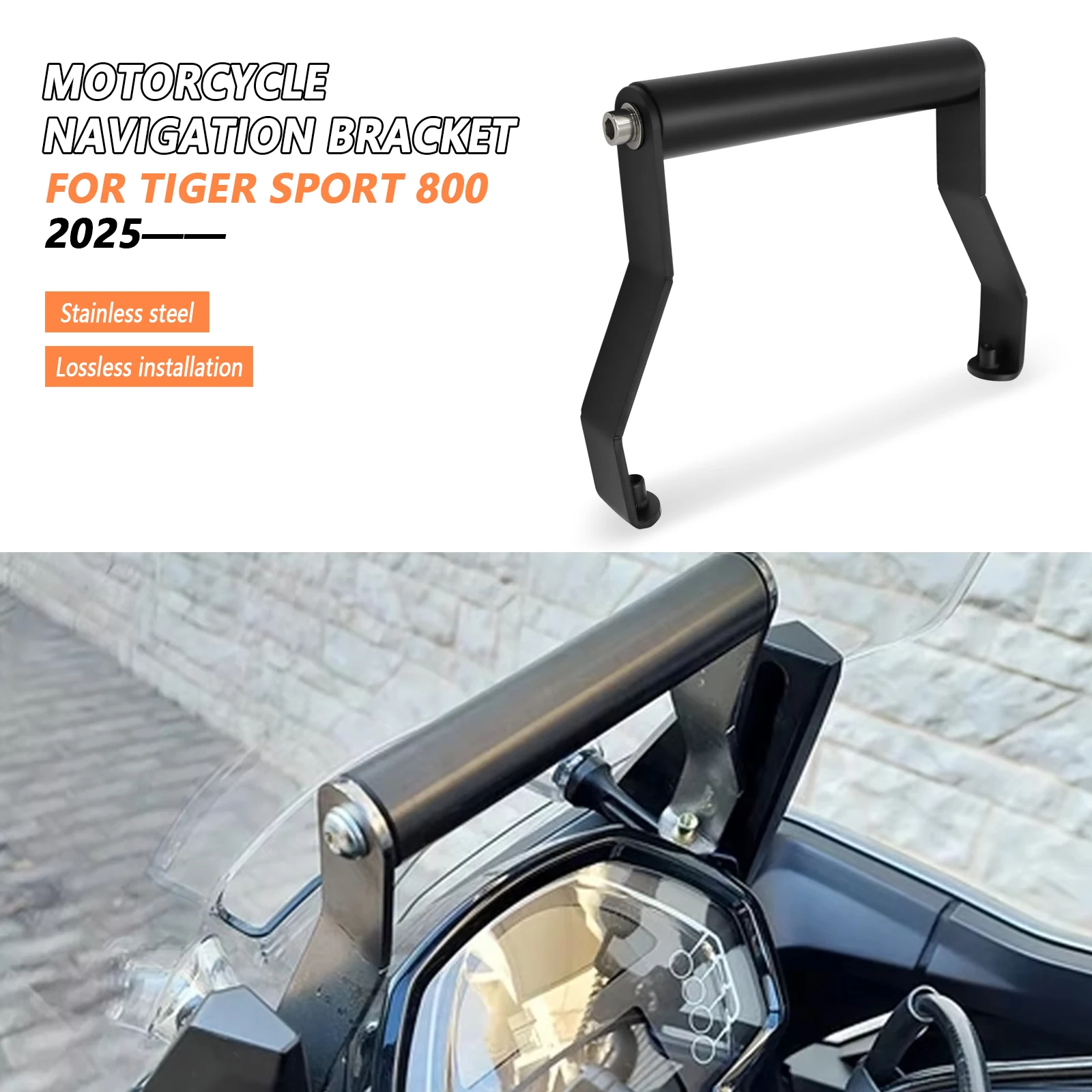 New Motorcycle Navigation Windshield Phone Holder GPS Navigation Bracket Accessories For TIGER SPORT 800 2025-