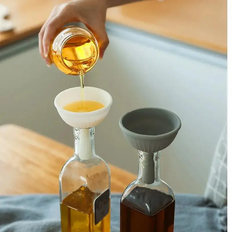 Foldable Mushroom Silicone Funnel Food Grade Collapsible Kitchen Oil Liquid Pouring Tool For Filling Bottles Jars And Containers