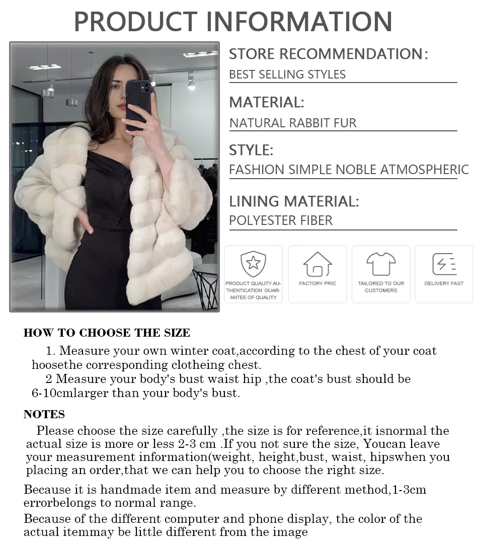 Cappotto di vera pelliccia con colletto inglese per donna Cappotto di pelliccia di coniglio Chichilla Rex Giacche di pelliccia invernale Giacca in vera pelle di alta qualità