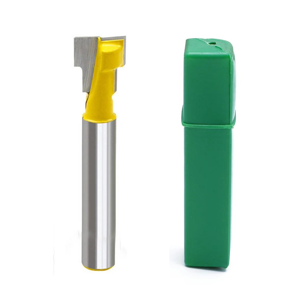 3/8 ''T-slot Cutter 1/4'' Shank Pegangan Penggilingan Woodworking Router Bit Drop Pengiriman