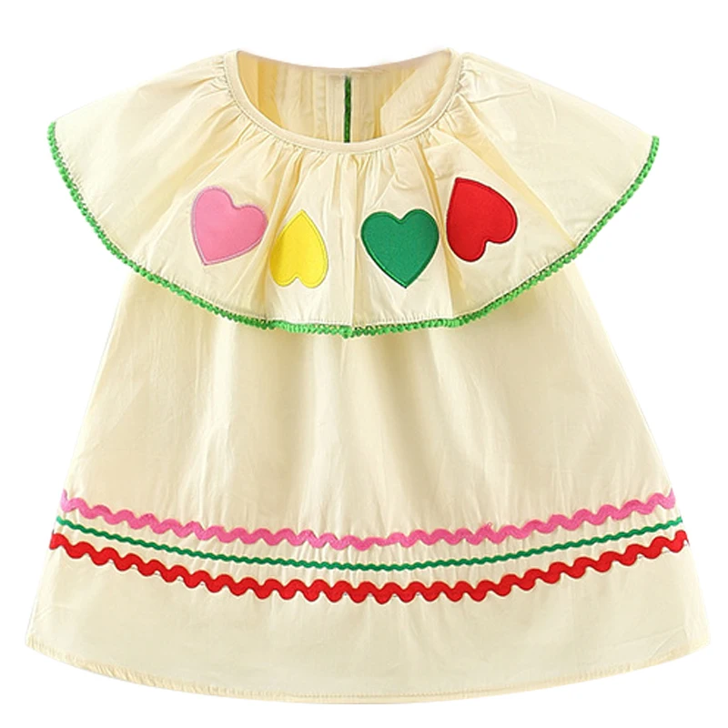 2024 Summer Toddler Girl Clothes Korean Cute Sleeveless Cotton Doll Collar Birthday Dresses Princess Dress Baby Clothing BC867