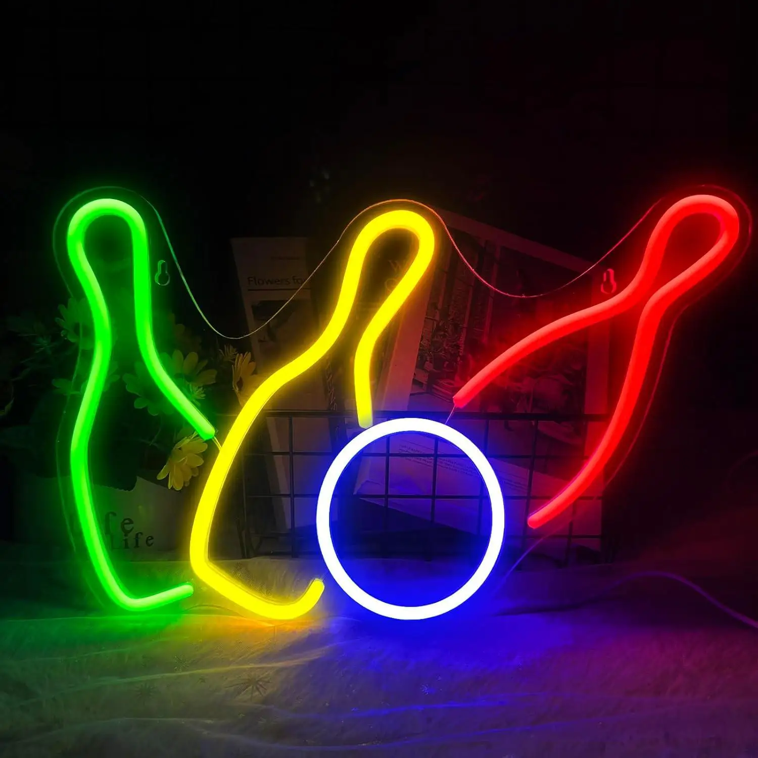 

Bowling Neon Signs USB Dimmable LED Lights for Sport Club Bowling Club Gameroom Man Cave Bedroom Decoration Business Led Signs
