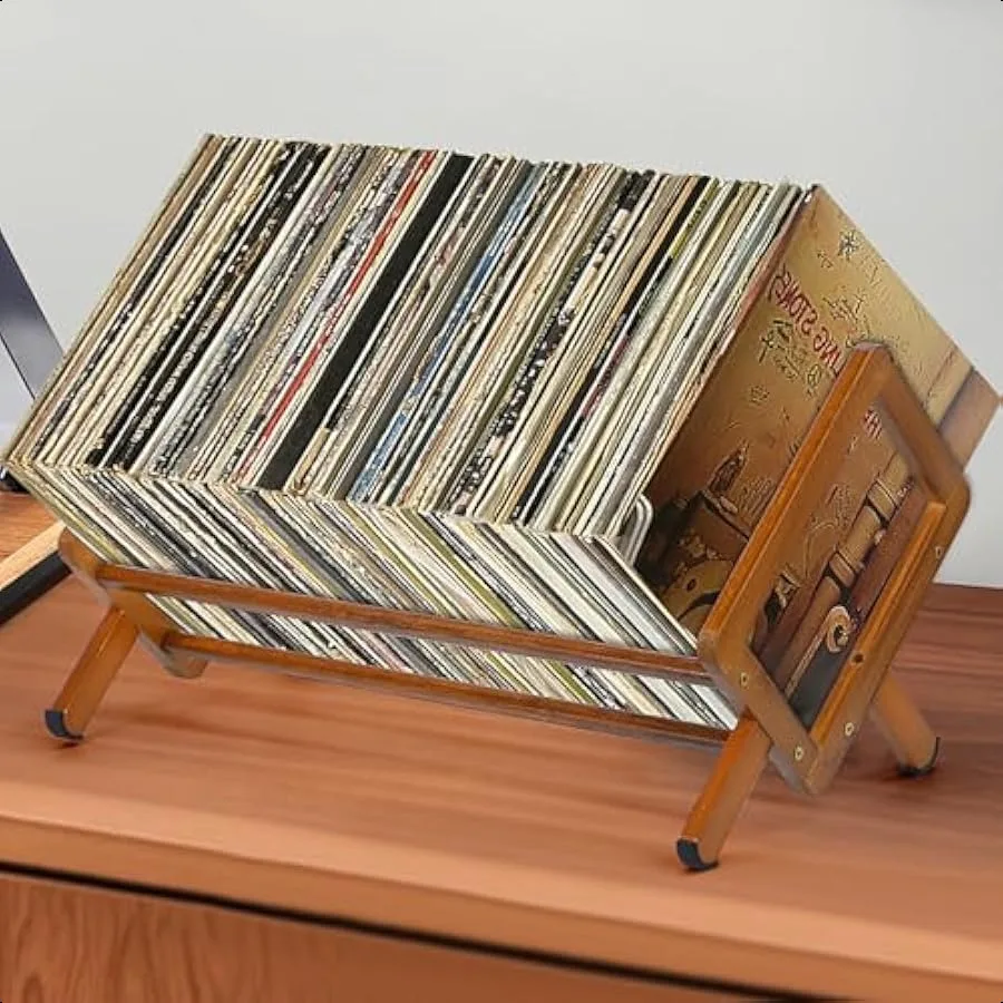 竹デスクトップ本棚レトロデスク本棚オーガナイザー卓上本棚大型マガジンホルダーラックホームオフィス用 Tiltin