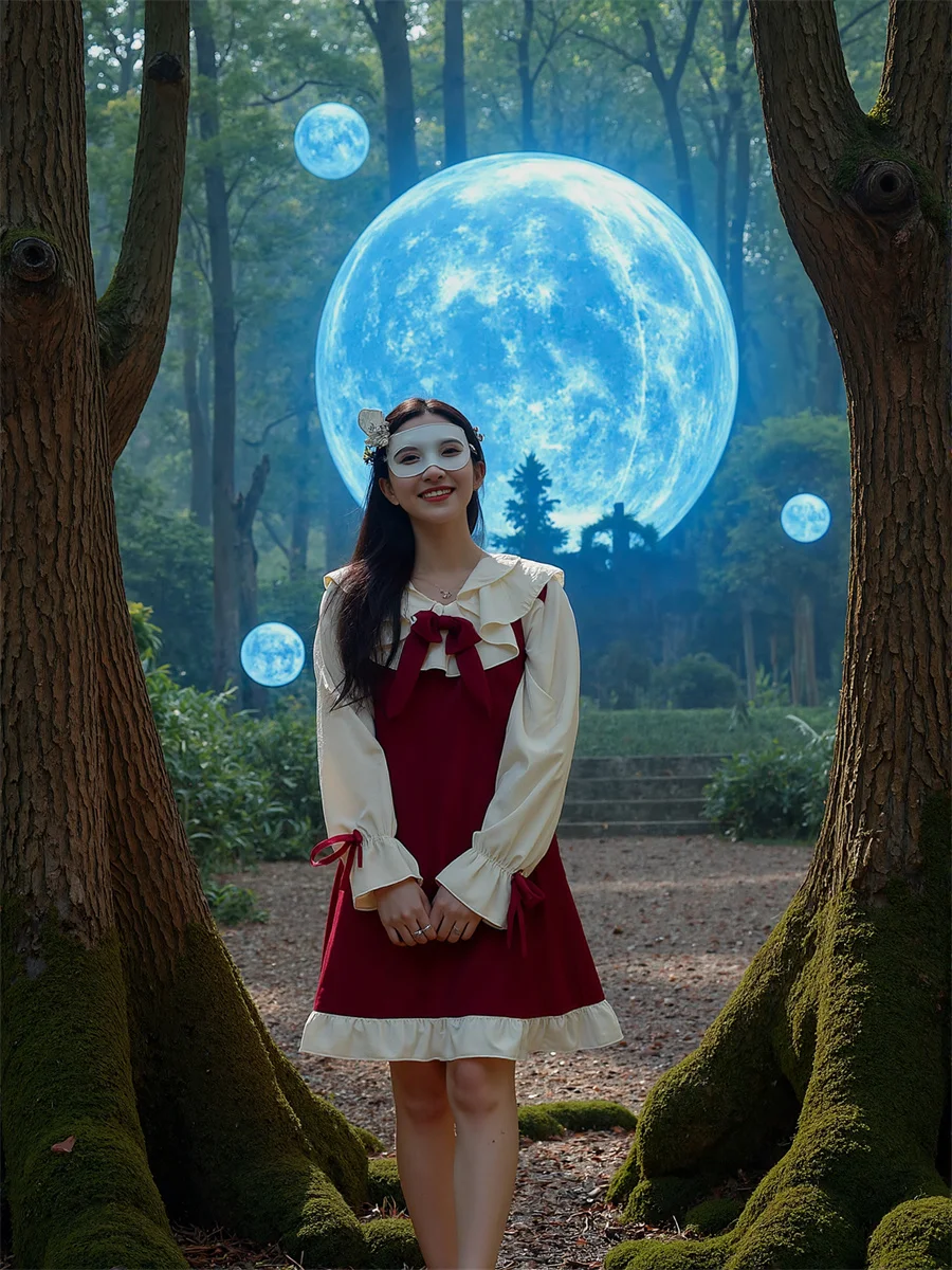 Sukienki damskie z długim rękawem, o regularnym kroju, w stylu preppy, młodzieżowe, sznurowane, abstrakcyjne, akademickie, z regulacją, estetyczne, odmładzające, kolekcja 2025.