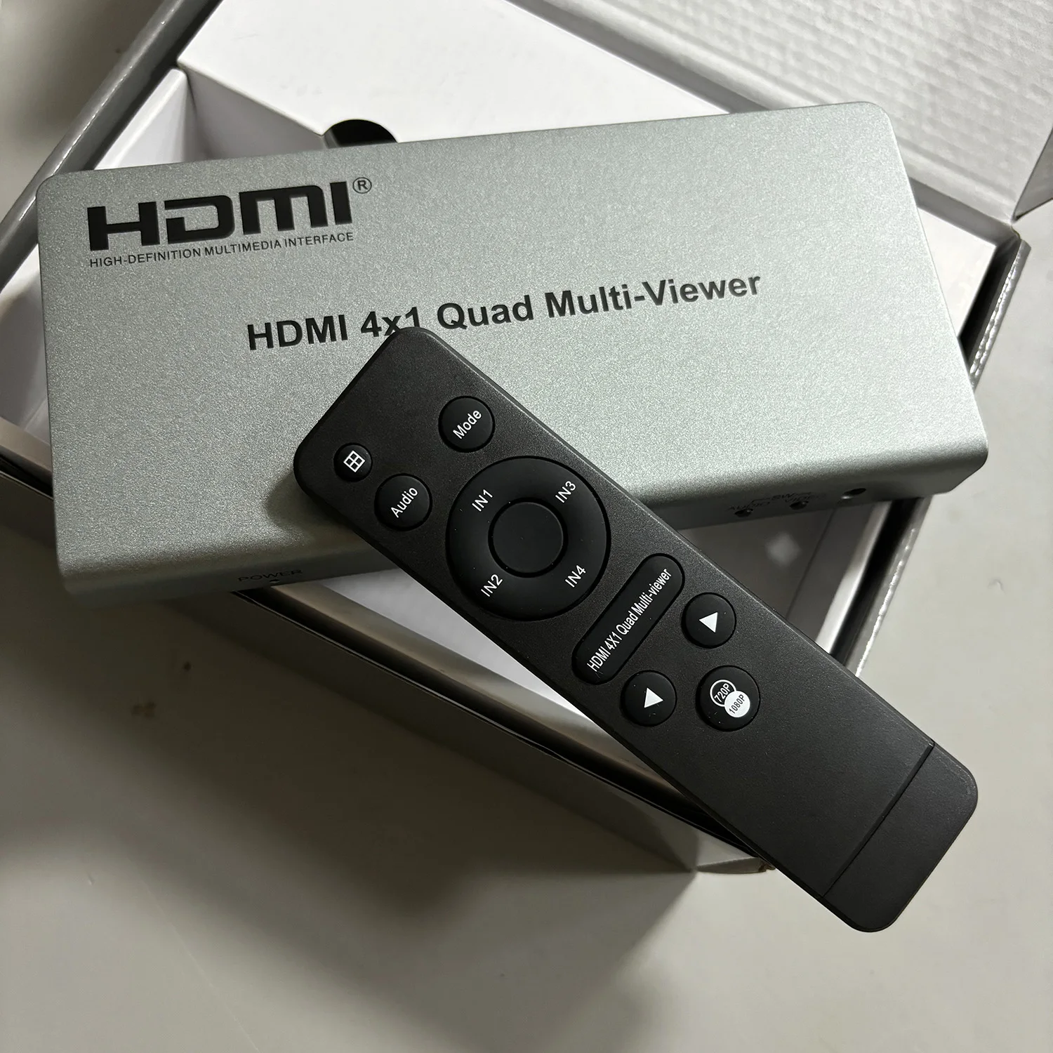 

HDMI 4x1 Quad Multi-Viewer 1080P Seamless Switch 4 Channel Video Image Screen Splitter Fr DVD PC Game Monitoring To 1 TV Display