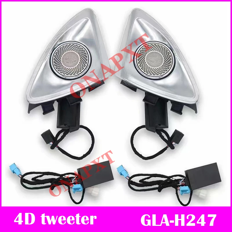 Dekoracyjna lampka LED do deski rozdzielczej i drzwi do Benz GLA H247 B W247 GLB X247 MB, 64-kolorowe oświetlenie otworów wentylacyjnych, dyszy i głośników wysokotonowych, oświetlenie ambientowe. — zdjęcie 3