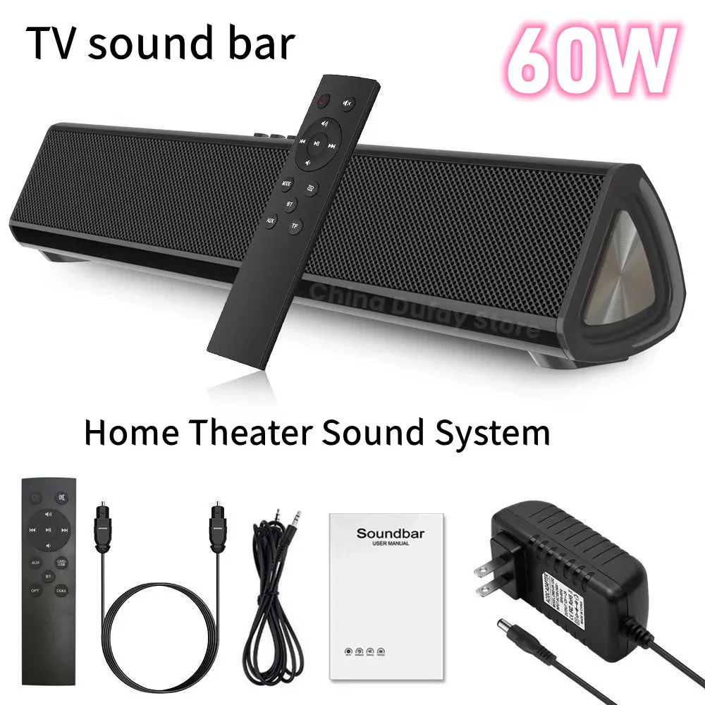 

60W TV Sound bar Wireless Bluetooth Speaker Home Theater Sound System 3D Stereo Surround With Remote Sontrol Caixa De Som For Pc