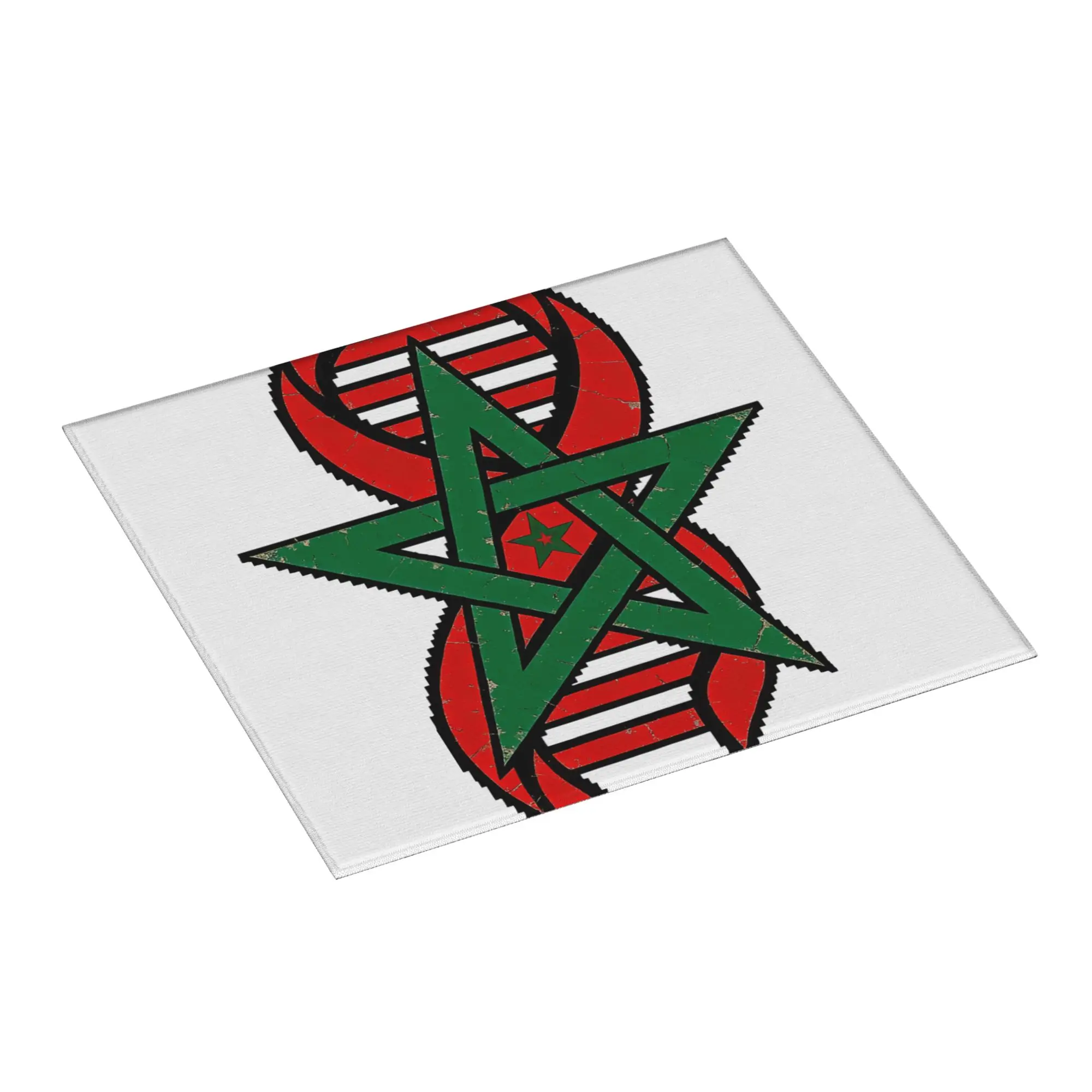 Morocco Moroccan Flag Non Slip Kitchen Counter Protector Mat Barware Tableware Reusable  Bathroom Drying Mat For Kitchen