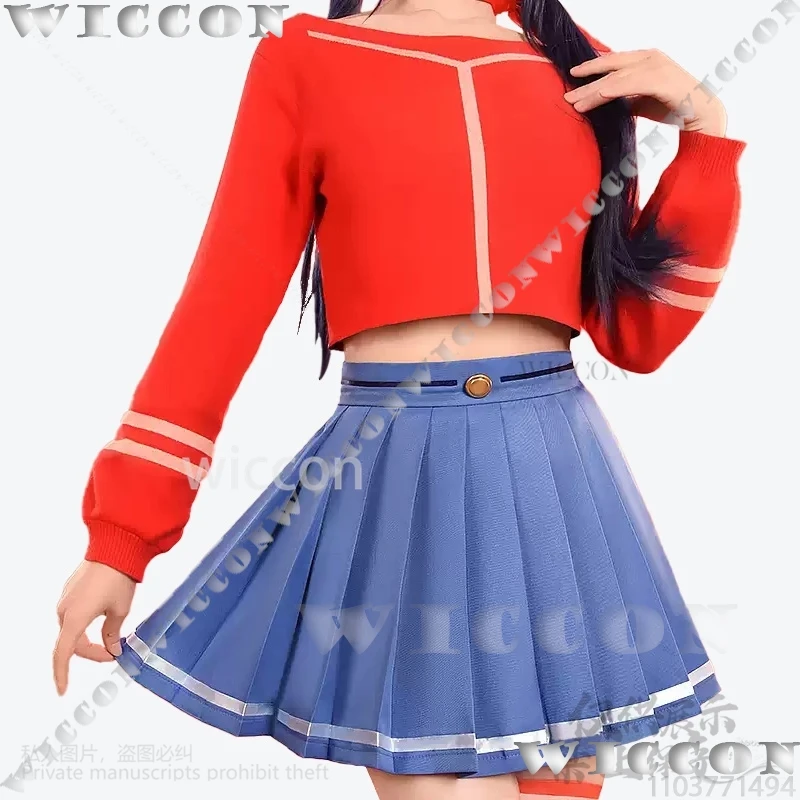 Mita Мита Sweater Top Cosplay Anime Horror GalGame MiSide HQ Costume Wig Prop Daily Dress Skirt Girl Woman Halloween Customized