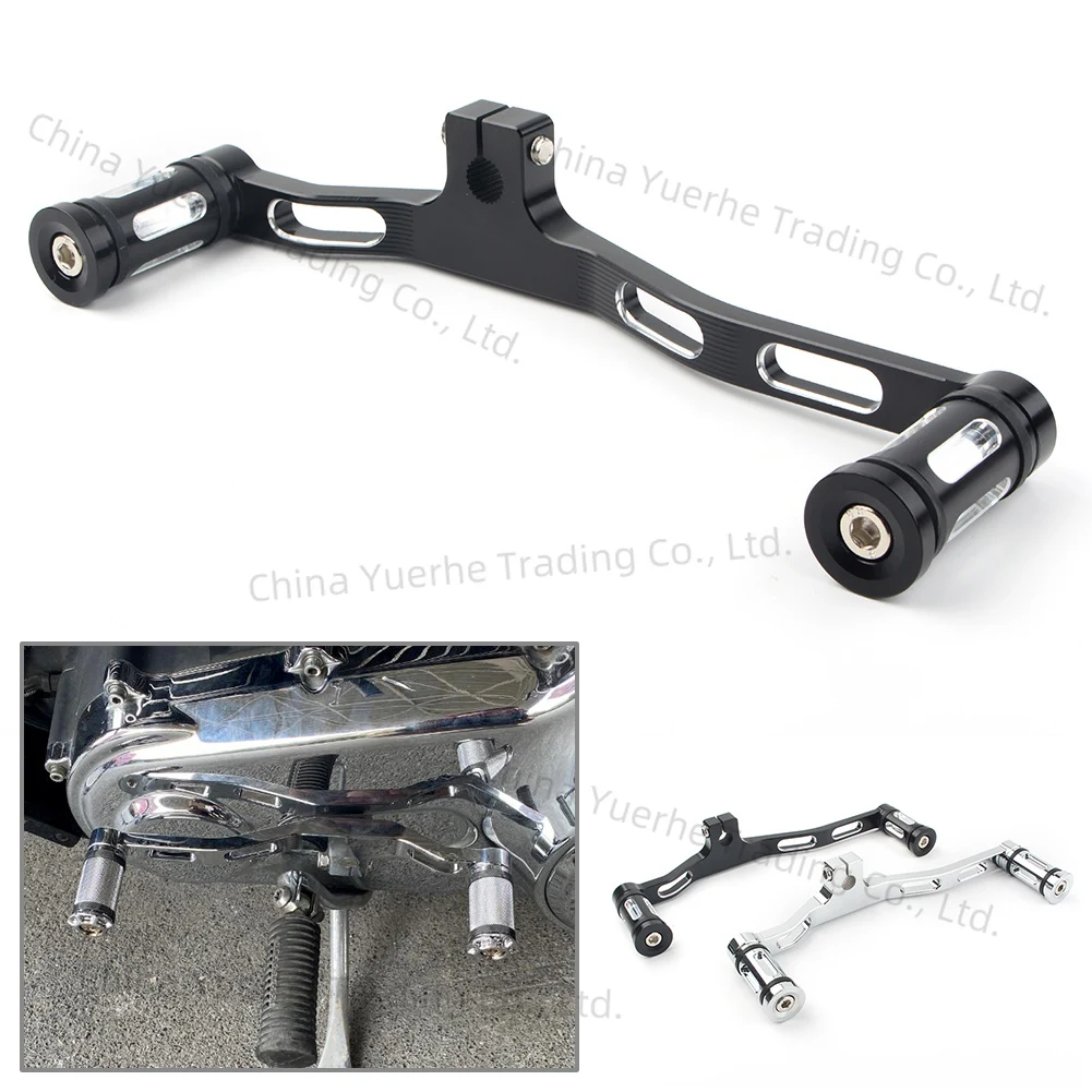 

CNC Aluminum Motorcycle Gear Shifter Lever Front Rear For Harley Dyna FXD w/ Mid-Control 1991-2017 Chrome/Black