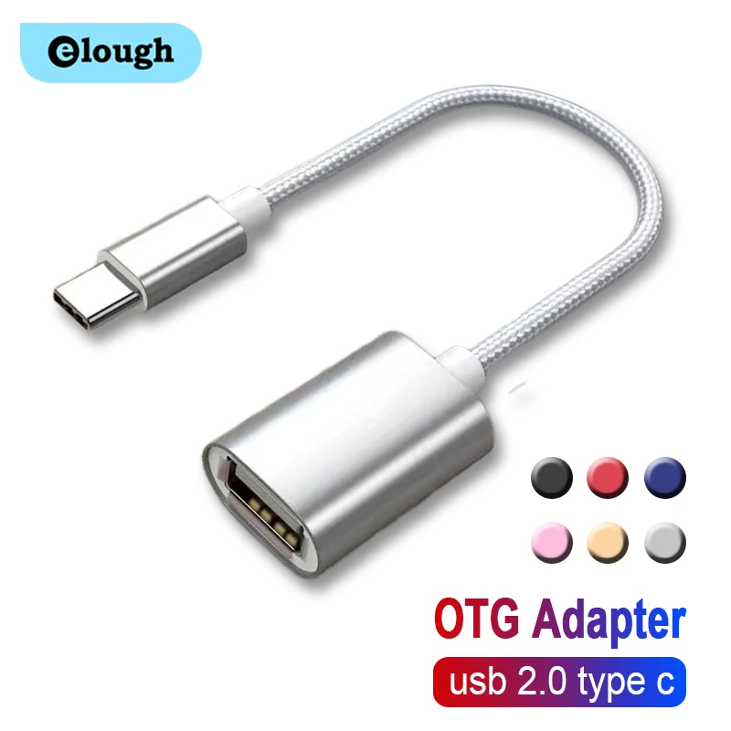 Elough USB Type C OTG Adapter Cable USB C Male To USB 2.0 Female OTG Converter Data Transfer for Macbook Samsung Huawei Xiaomi