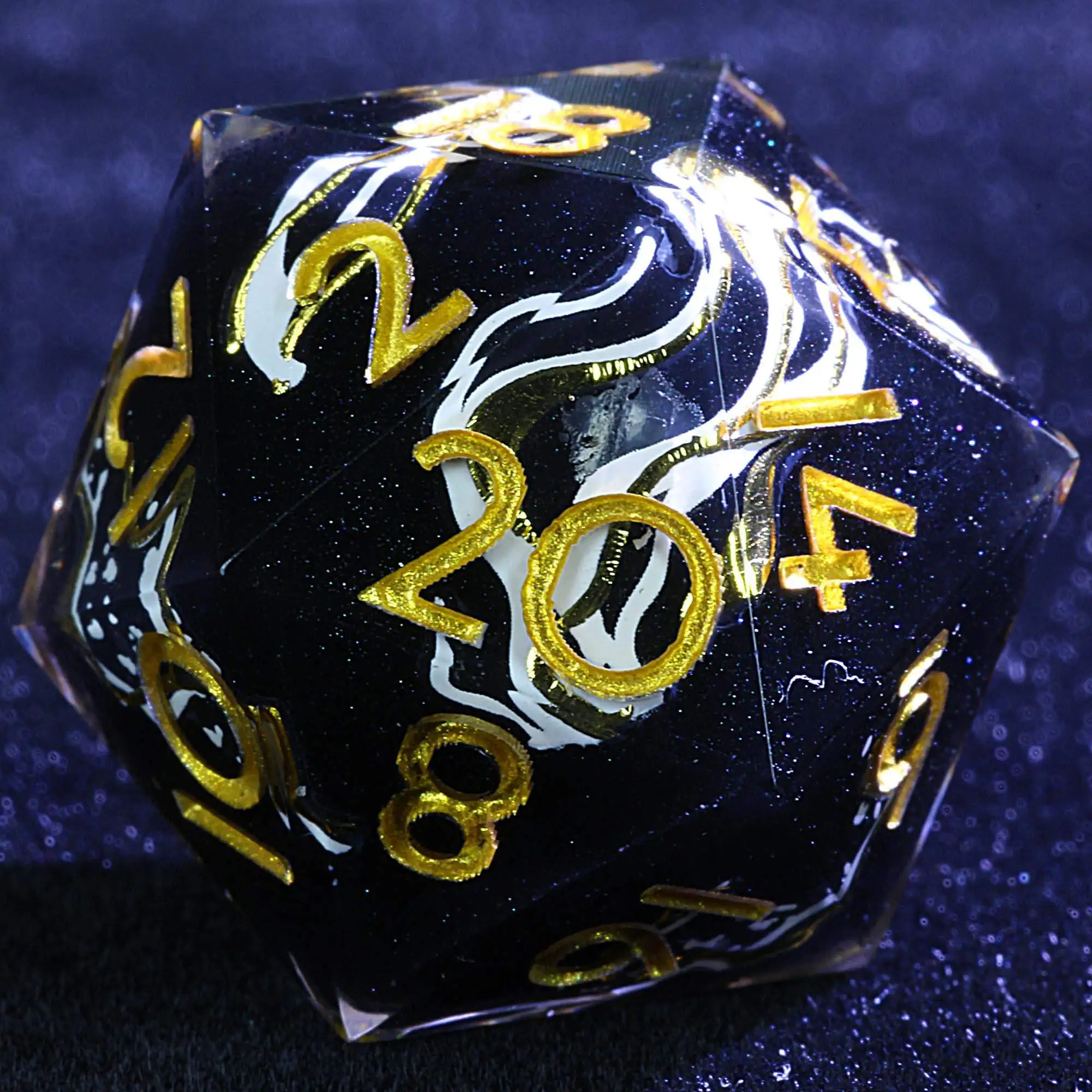 9 Polyhedral Resin DD Sets Dice Obsidian Ribbon Oath