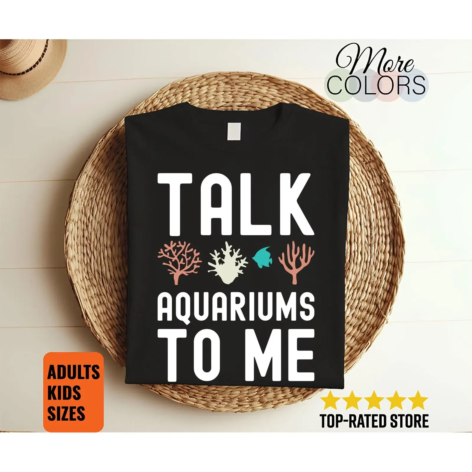 Talk Aquariums To Me Funny Fishkeeper T Shirt Aquarist  vintage Washed graphic homme Soft Stretched Stylish streetwear