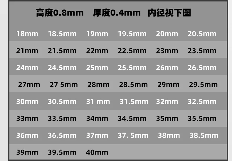 Uhrenglasdichtung, 0,8/0,9 mm Höhe, 0,35/0,4/0,45 mm dick, Ersatz-Uhrenteile, Dichtungsscheiben, wasserdichter O-Ring für die Uhrenreparatur – Detail 9