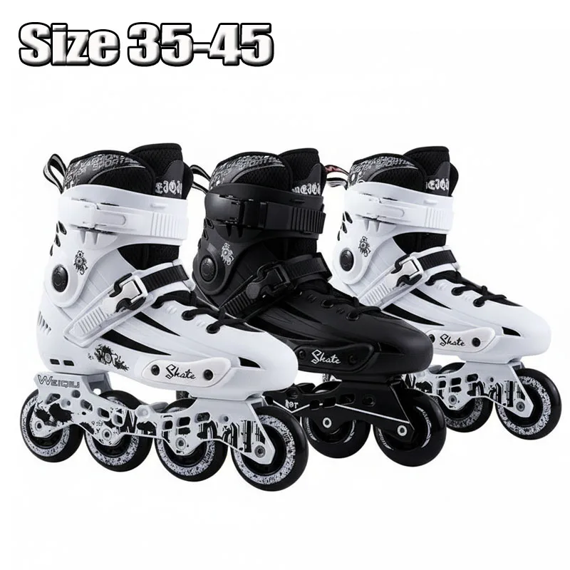 Professional Skate Shoes Adult Men'S And Women'S Flat Straight Row Roller Skates Single Row Adult Beginner Fancy Roller Skates
