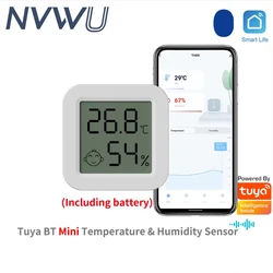 Tuya BT MiNi Temperature and Humidity Sensor LCD Display Bluetooth Compatible Thermometer and Hygrometer With Google Home Alexa