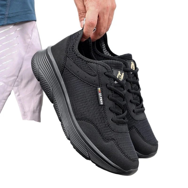 Zapatos deportivos informales para hombre, zapatillas ligeras, zapatillas blancas de malla transpirable para exteriores, zapatillas para correr negras, zapatillas deportivas para correr y tenis, entrenador para hombre