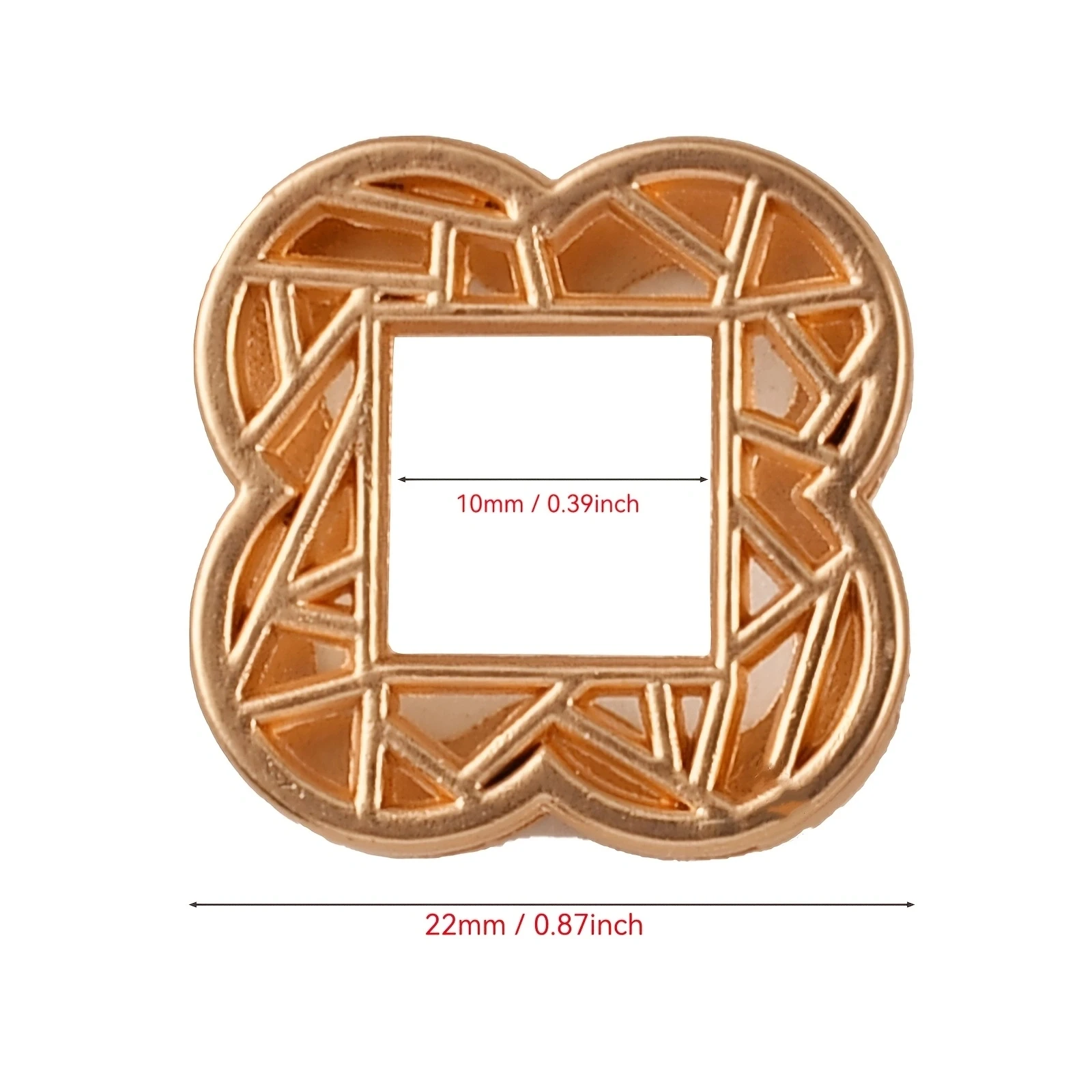 4-piece packaging box accessories for tea gift box, made of metal, with handle and gift box hardware components
