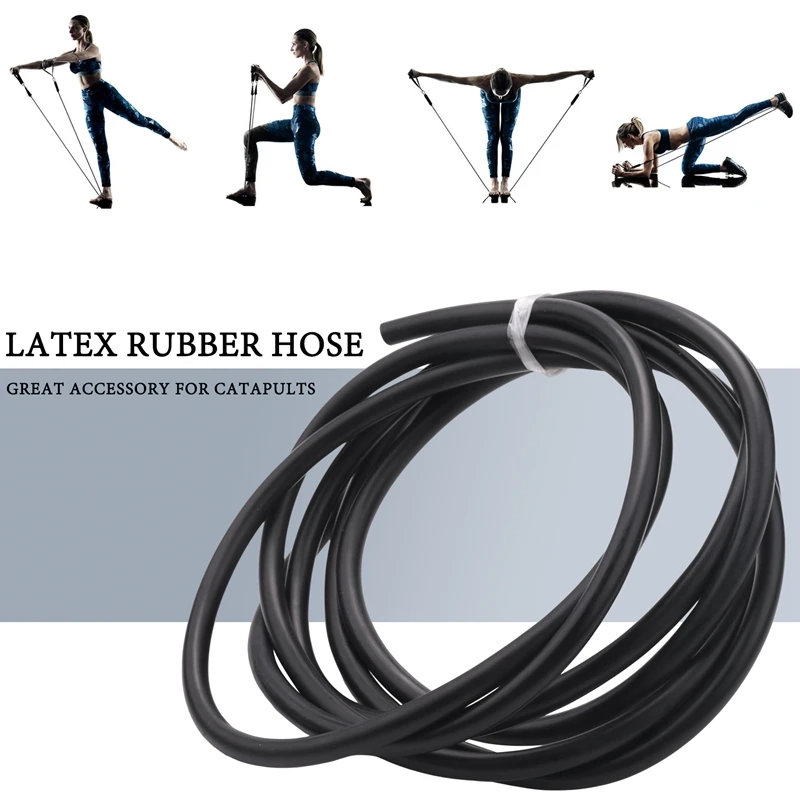 3 Meters Long High Elasticity Natural Latex Rubber Tube Hose Used For Fitness Yoga Traction Exercise Vacuum Hose 6 X 9Mm