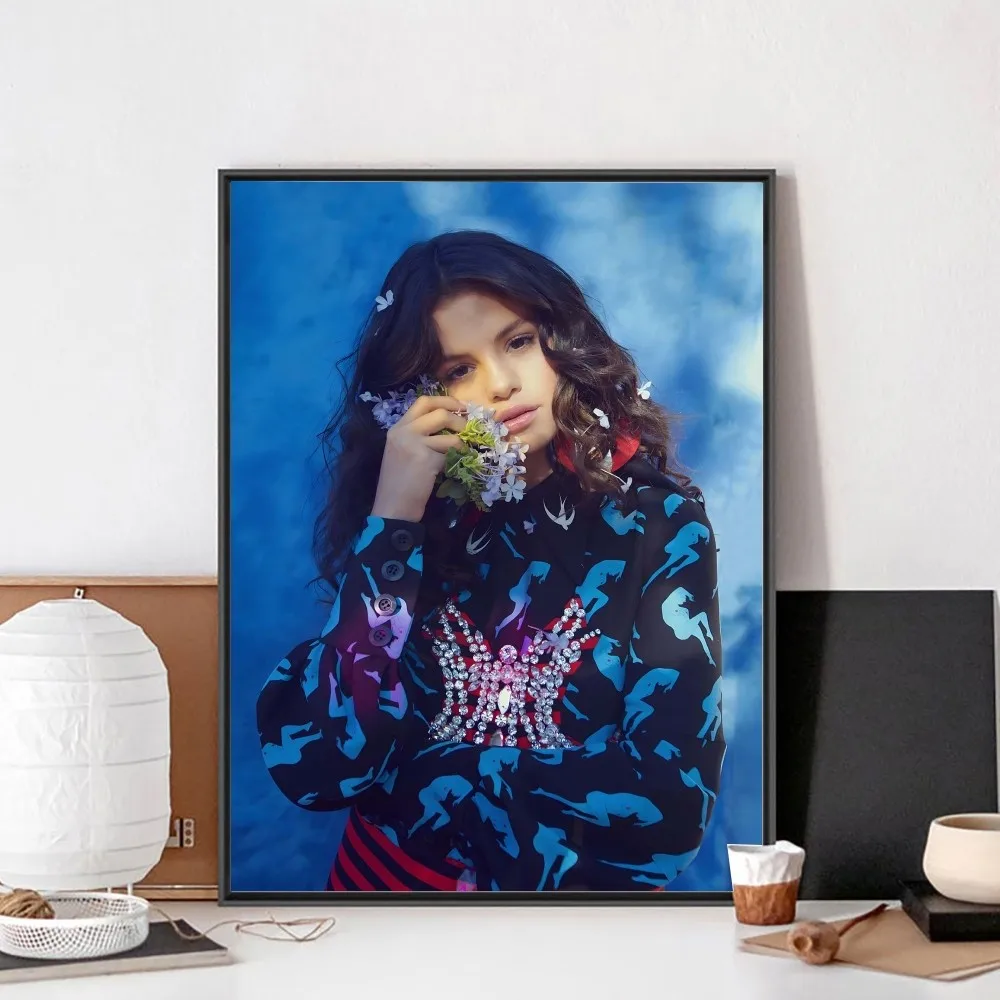 Singer S-Selena Gomez Poster No Framed Poster Kraft Club Bar Paper Vintage Poster Wall Art Painting Bedroom Study Stickers