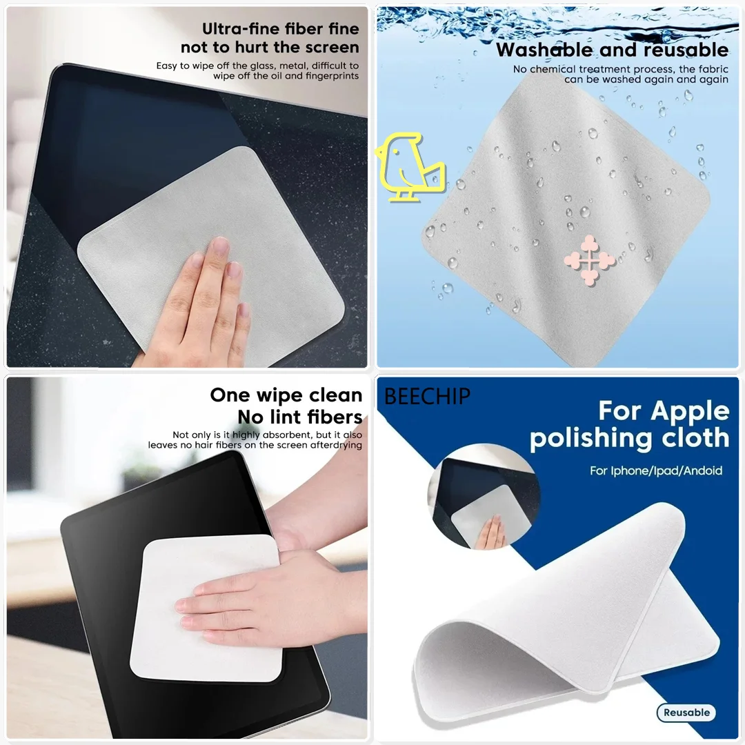 Microfiber Cleaning Cloth Wiper for iPhone iPad Tablet Screen Polish Camera Lens Fingerprint Dust Remove