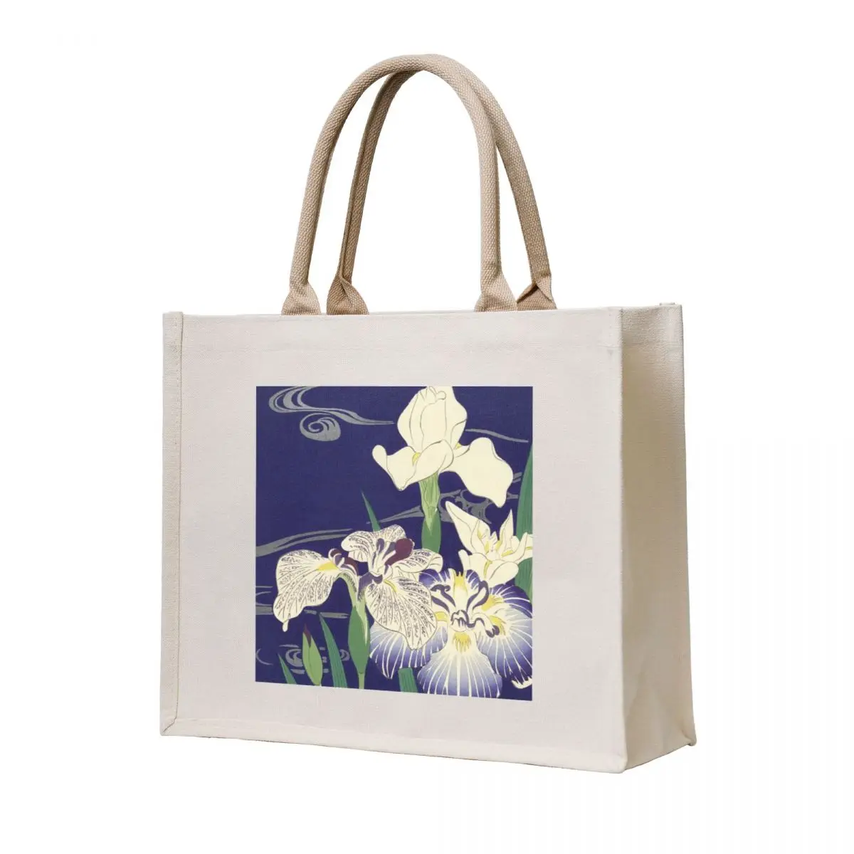 

Irises byTsukioka Kgyo Japanese Woodcut Tote Bag shopper bag women canvas Women's beach bags Women bags