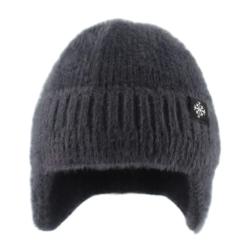 Bonnet doux et chaud en fausse fourrure pour femme, protection des oreilles en plein air, bonnet en peluche, bonnet de rue, casquette Hip Hop, mode