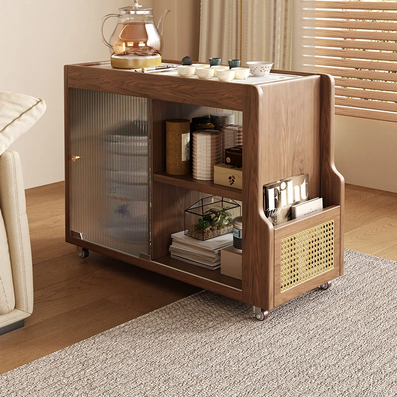 

Современные минималистичные журнальные столики из цельного дерева, скандинавский креативный диван для гостиной, приставной столик, подвижный чайный столик, мебель для дома FYCT