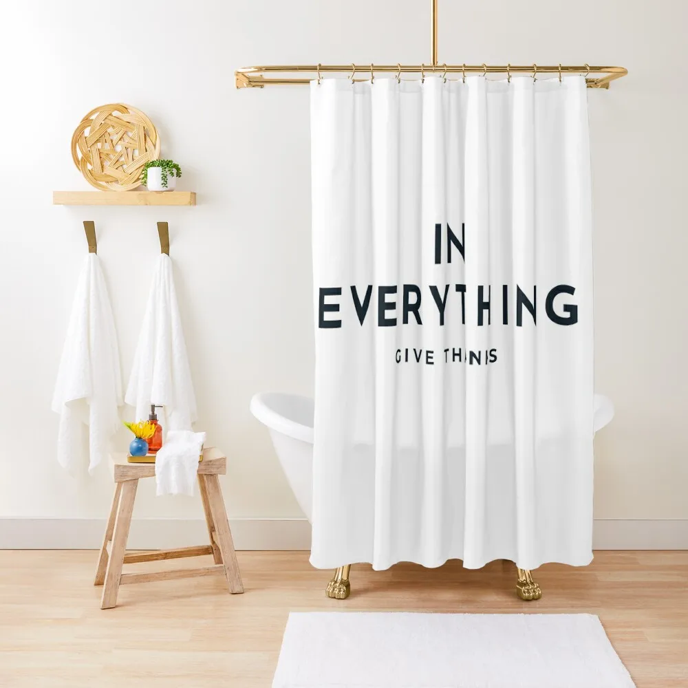 

Give Thanks Bible Verse Quote Christian Clothes, Apparel and Gifts Shower Curtain Anime Bathroom Curtain