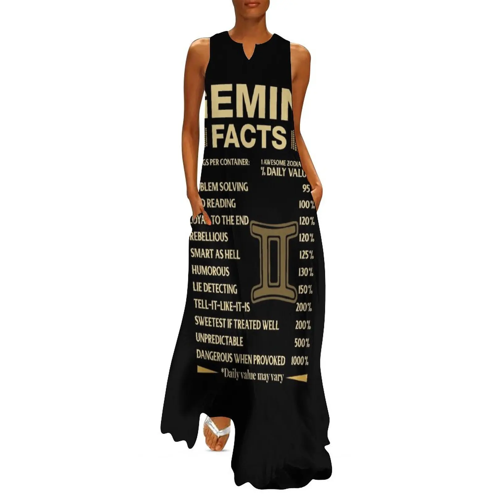 

Gemini Facts Zodiac Sign Astrology Birthday Gift Long Dress summer dresses women 2024 Party dresses for women