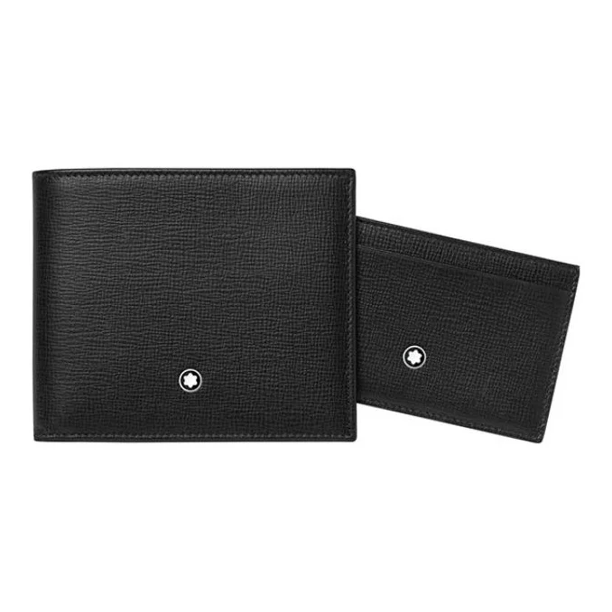 MONTBLANC Cow Leather Wallet Men's Black 116841