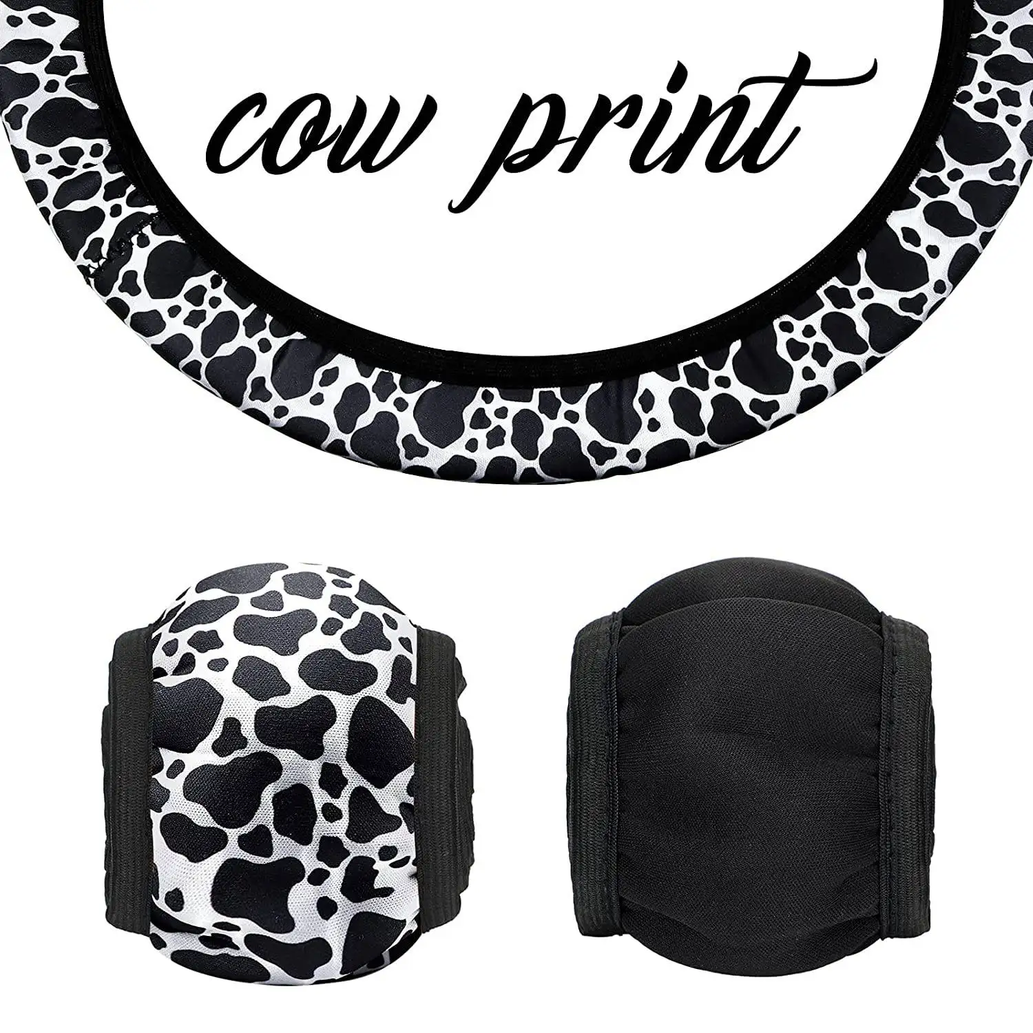 

Комплект чехлов на автомобильное сиденье с коровьим принтом, чехол на руль автомобиля, накладки на ремни безопасности, автомобильные коврики, автомобильные подставки, подлокотник-T47C