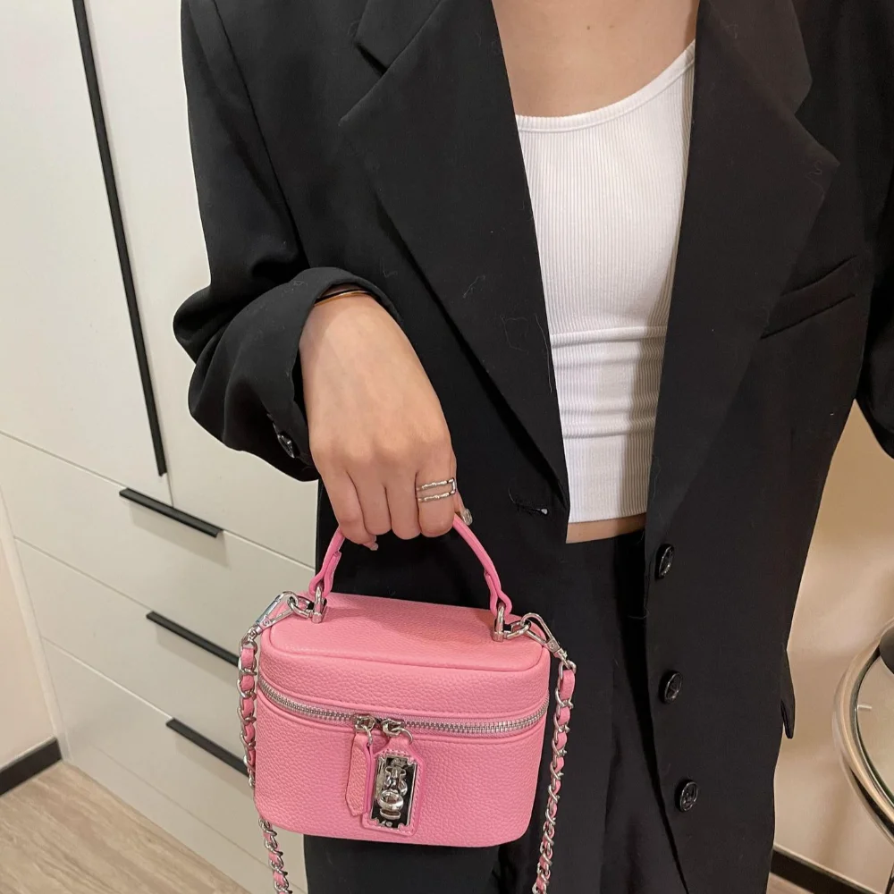 Mini Female Crossbody Bags Coin Purse Fashion PU Shoulder Bag Lock Buckle Handbags Mobile Phone Bag for Women