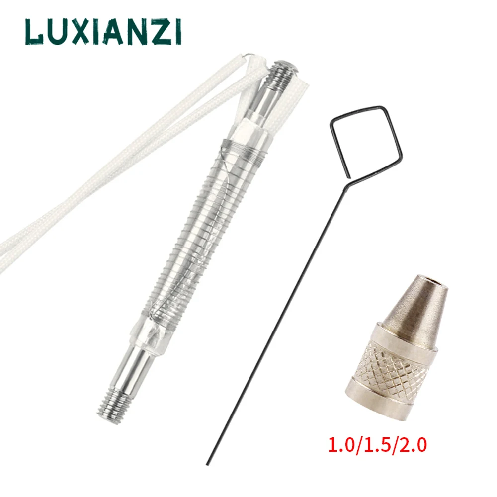 LUXIANZI Portable Electric Tin Sucker Replacement Core With 3 Suction Nozzle For Solder suction Desoldering Weld solder Tool