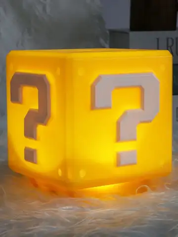 LED Question Mark Night Light With Music Anime Peripheral Children's Bedroom Bedside Lamp USB Rechargeable Gift