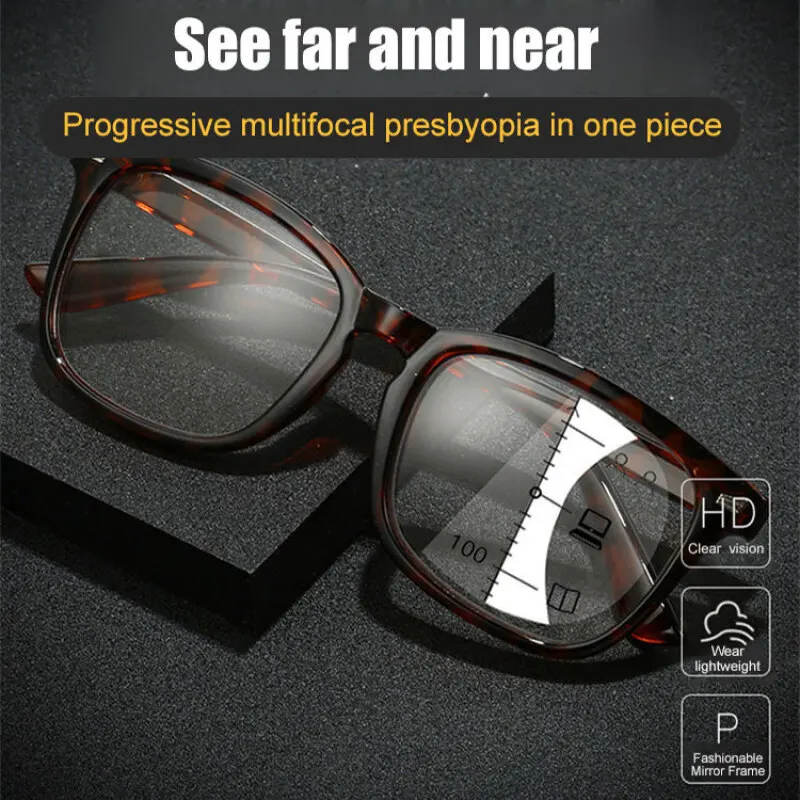 Anti-Blue Light Bifocal Presbyopic Glasses for Men Near and Far Vision Reading Glasses Comfortable Lightweight Eyewear