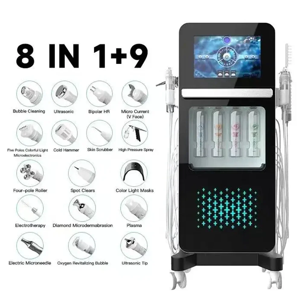 17 In 1 Multifunctional Hydra Water Peel Beauty Equipment Skin Cleansing Blackhead Removal Oxygen Facial Dermabrasion For Spa