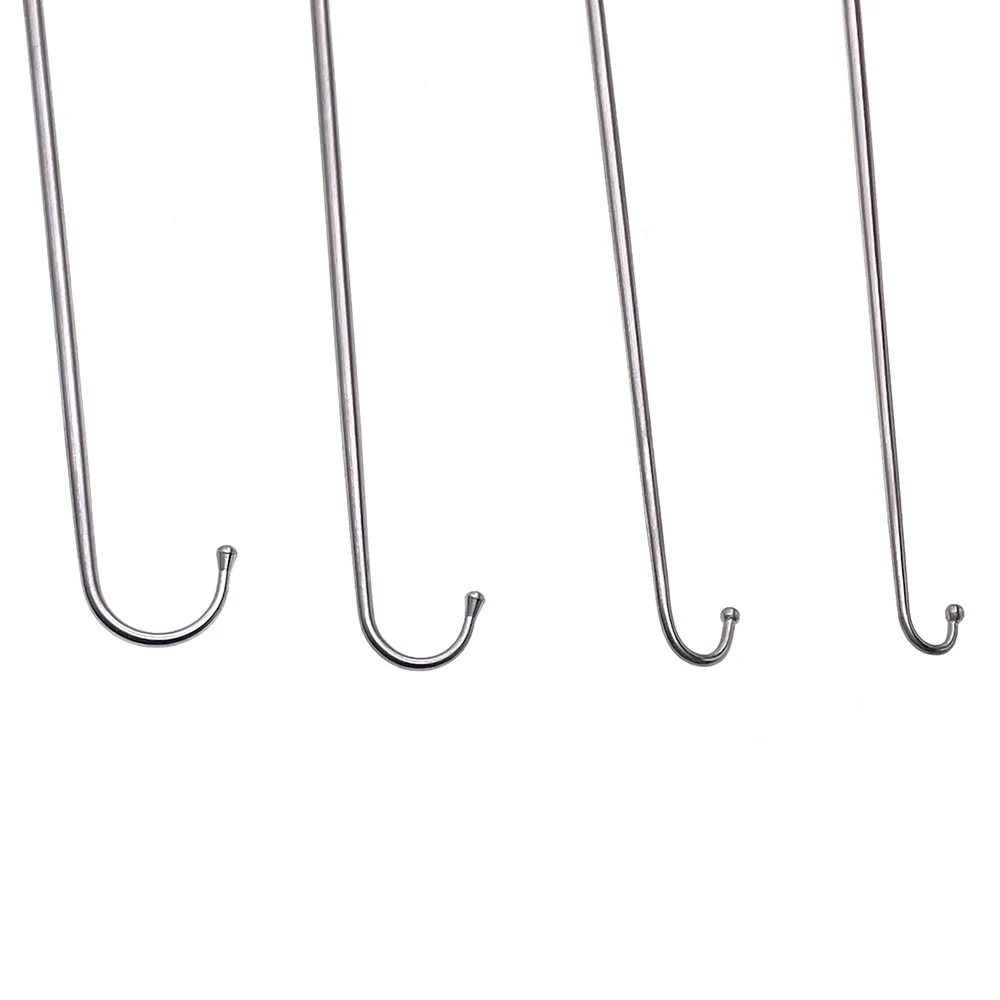 Pet Spay Snook Hook Animal Ovaries Removal Hook Vet Ovariectomy Dogs Cats Surgical Instruments Ball Type 6mm 8mm 10mm 12mm 1PCS — zdjęcie 5