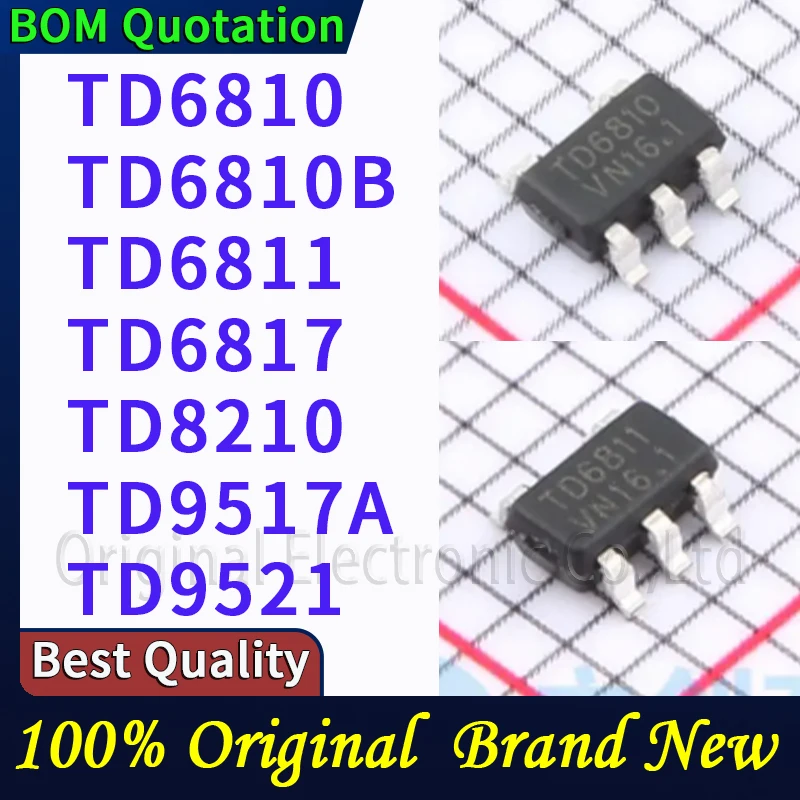 

5 шт./лот TD6810 TD6810B TD6811 TD6817 TD8210 TD9517A TD9521 В наличии Оригинальные высококачественные компоненты