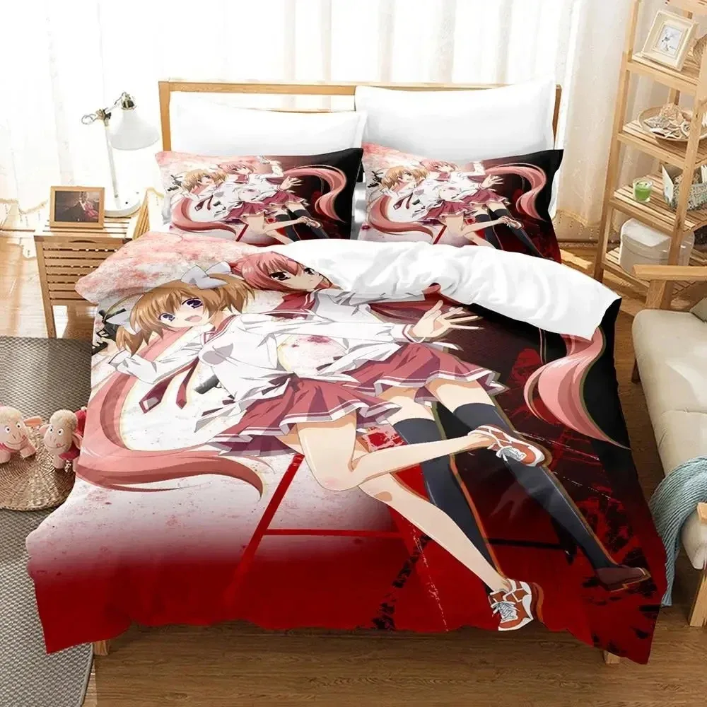 Anime Aria the Scarlet Ammo Hidan no Aria Bedding Set Duvet Cover Bed Set Quilt Cover Pillowcase Comforter king Queen Size