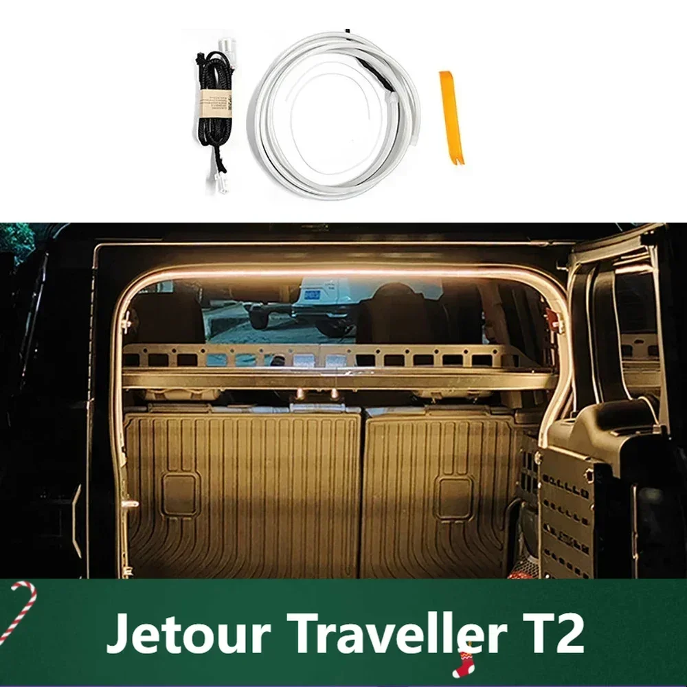 For Chery Jetour Traveller T2 2023 2024 Car Trunk Ambient Light Strip LED Car Interior Decorative Light Accessories