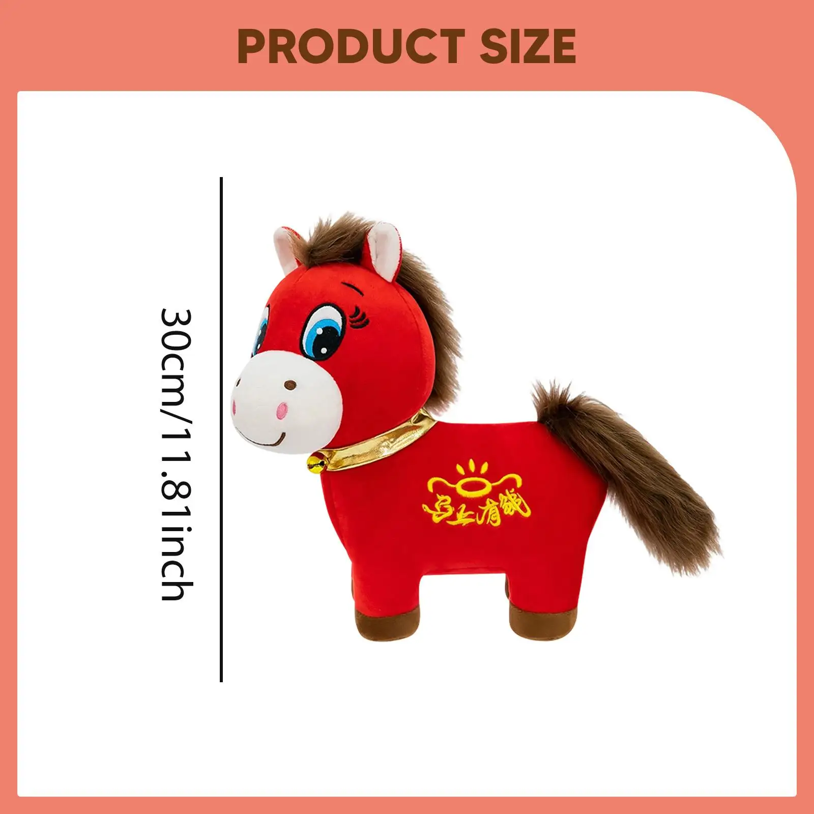دمية حصان محشوة للاحتفال بالسنة الصينية الجديدة 2026، تمثال حيواني مطرز لتزيين المنزل في مهرجان الربيع